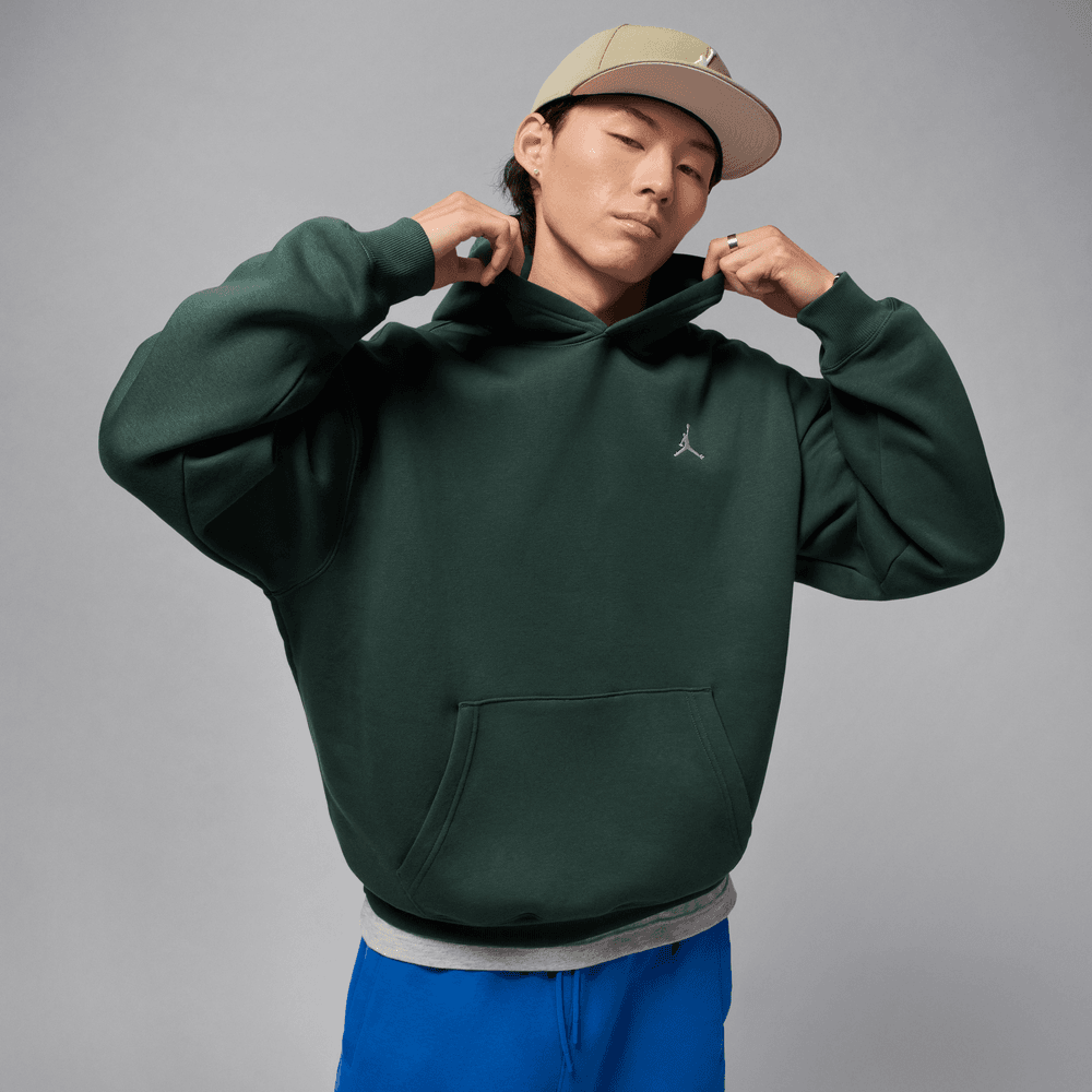 Jordan Brooklyn Fleece Men's Oversized Pullover Hoodie 'Midnight Green/Sail'