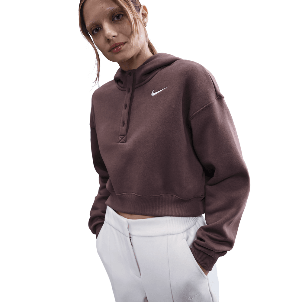 Nike Sportswear Phoenix Fleece Women's Oversized Cropped Henley Hoodie 'Tattoo'