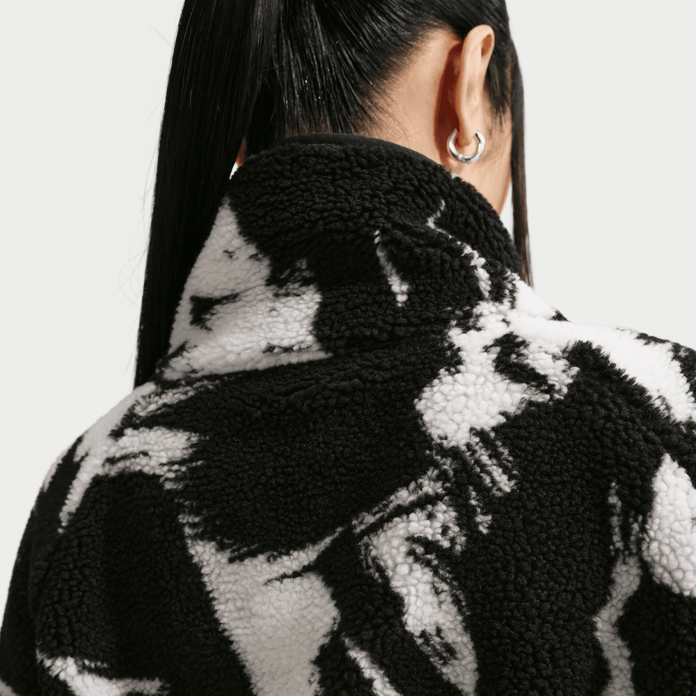 Nike Sportswear Women's Oversized High-Pile Fleece Top 'Black/Sail'