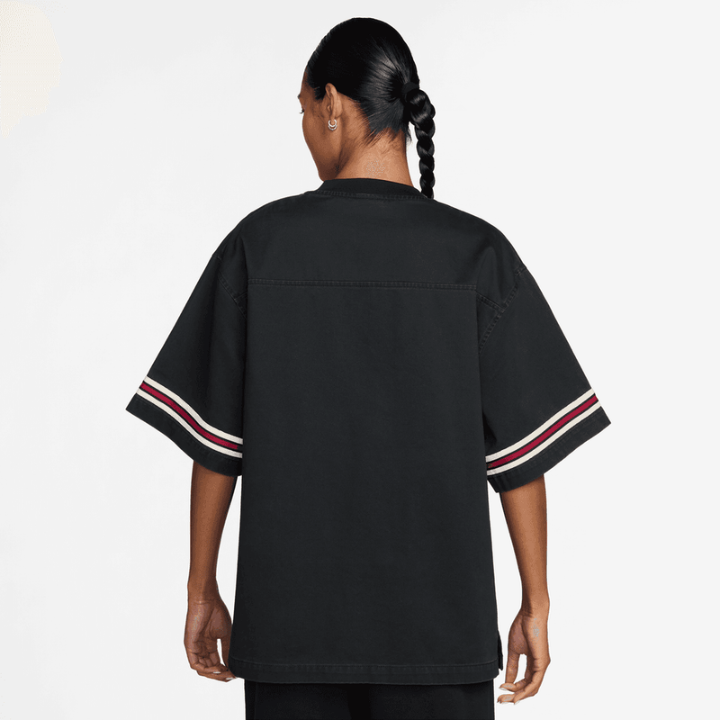 Jordan Flight Women's Woven Jersey Top 'Black'