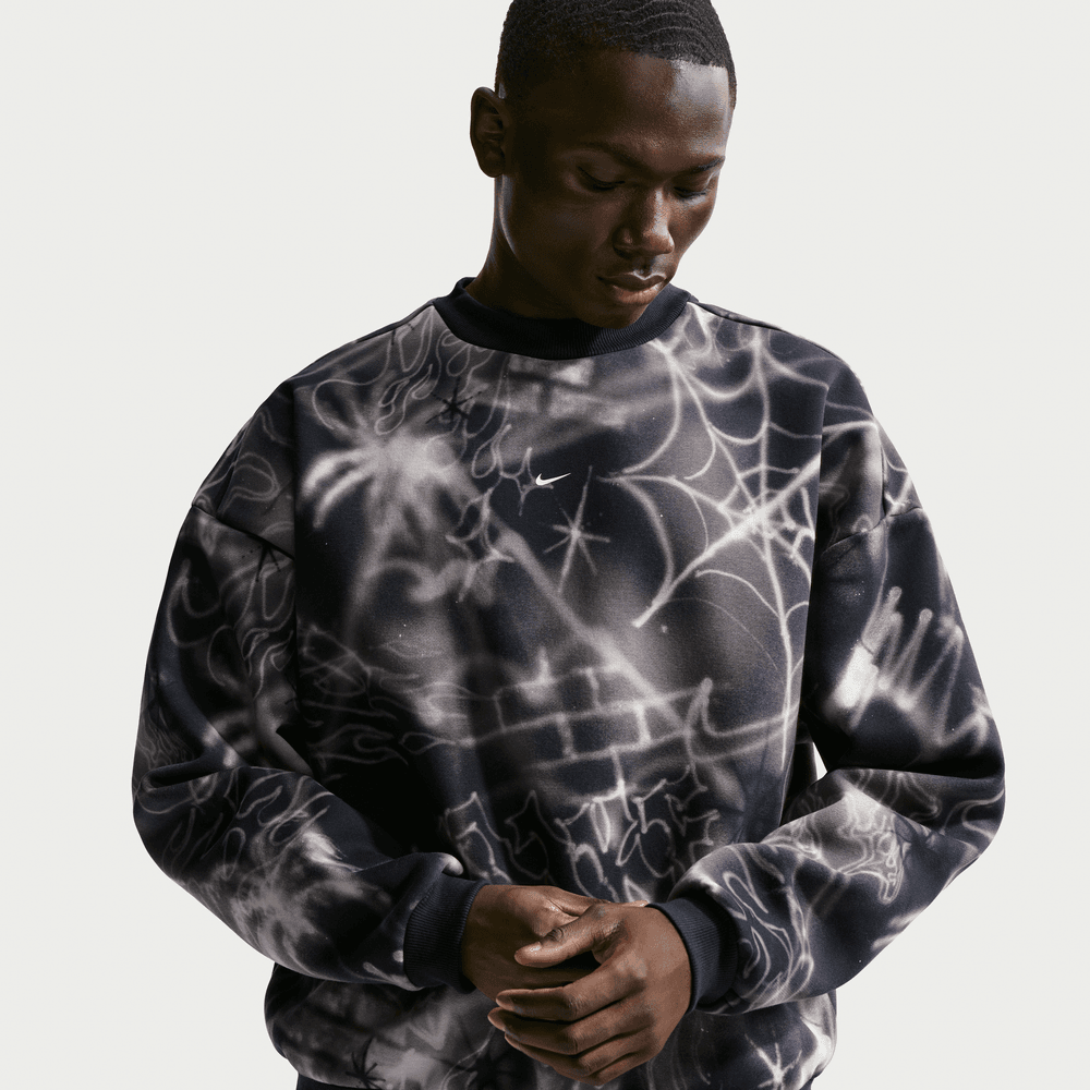 Nike Standard Issue Men's Therma-FIT Brushed Basketball Crew 'Black/Ivory'