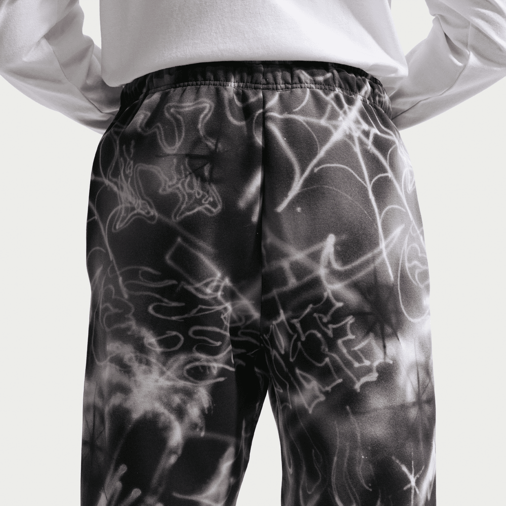 Nike Standard Issue Men's Brushed Open Hem Basketball Pants 'Black/Ivory'