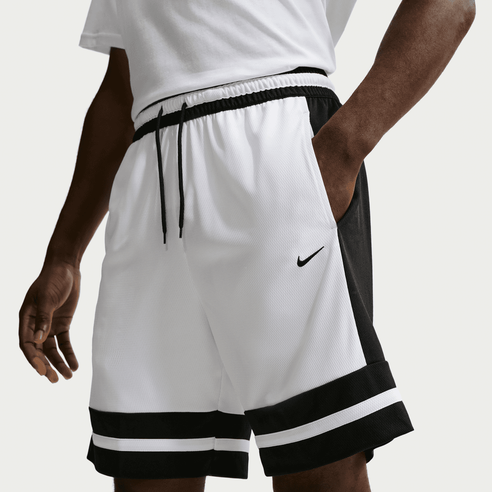 Nike Men's Dri-FIT 8" Basketball Shorts 'White/Black'