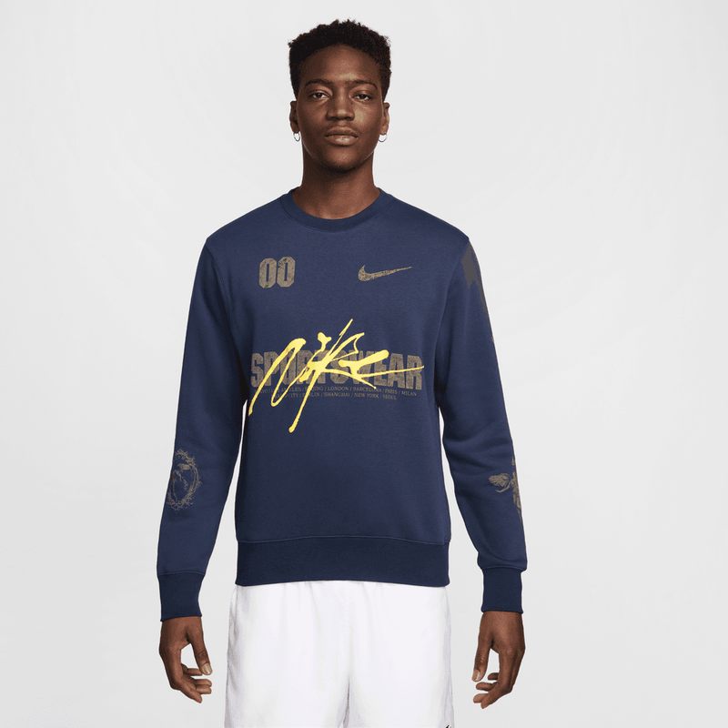 Nike Sportswear Club Fleece Crew-Neck Sweatshirt 'Midnight Navy'