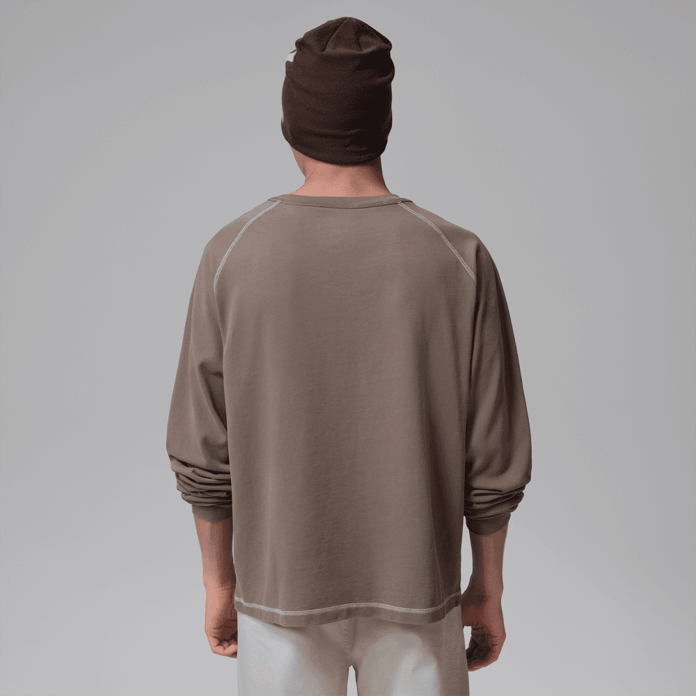Jordan Flight Men's Heavyweight Long-Sleeve Top 'Olive Grey'