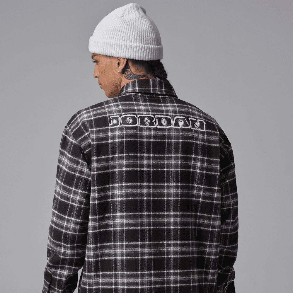 Jordan Brooklyn Men's Graphic Flannel 'Black/Sail'