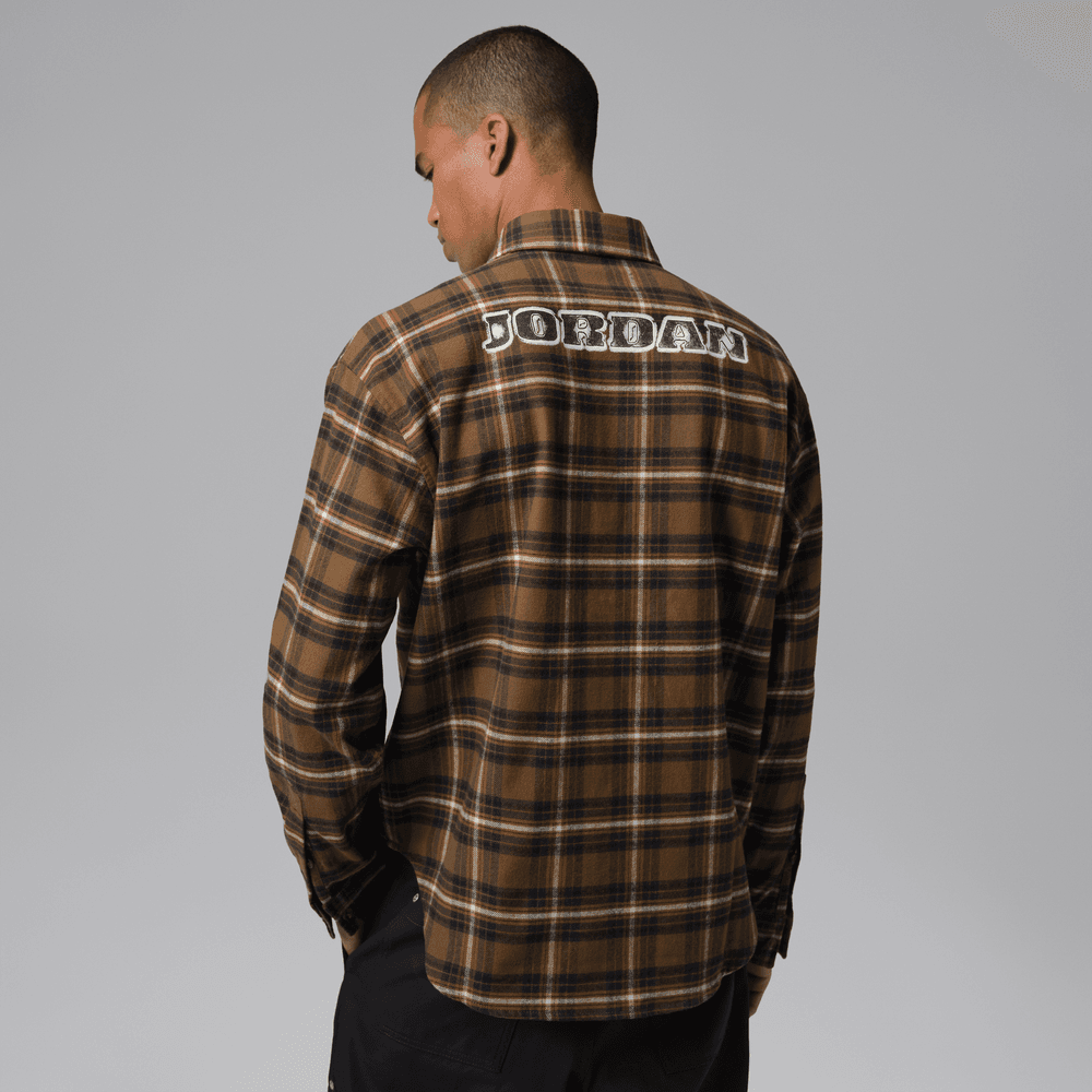 Jordan Brooklyn Men's Graphic Flannel 'Yukon Brown'
