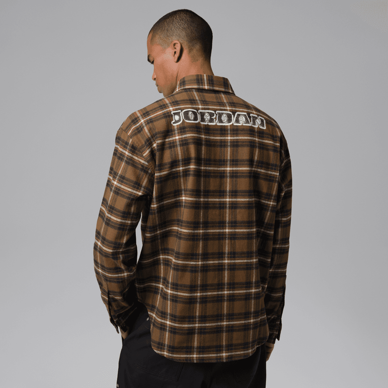 Jordan Brooklyn Men's Graphic Flannel 'Yukon Brown'