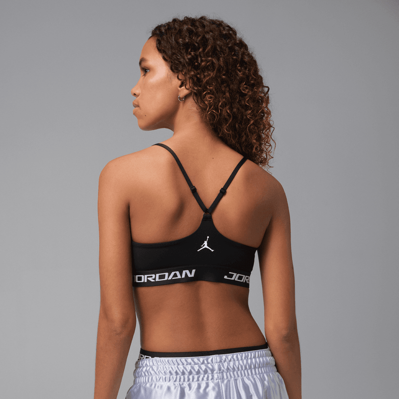 Jordan Sport Essentials Women's Padded Adjustable Sports Bra 'Black/White'