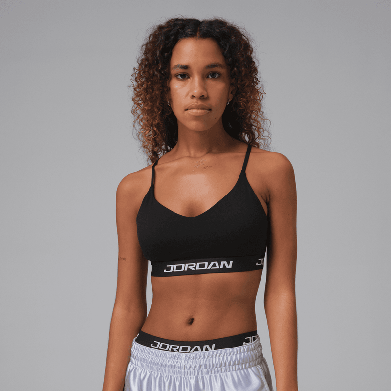 Jordan Sport Essentials Women's Padded Adjustable Sports Bra 'Black/White'