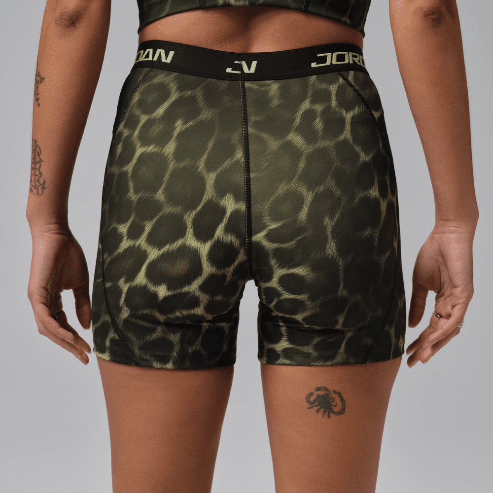 Jordan Sport Women's Dri-FIT High-Waisted 5" Printed Shorts 'Luminous Green'