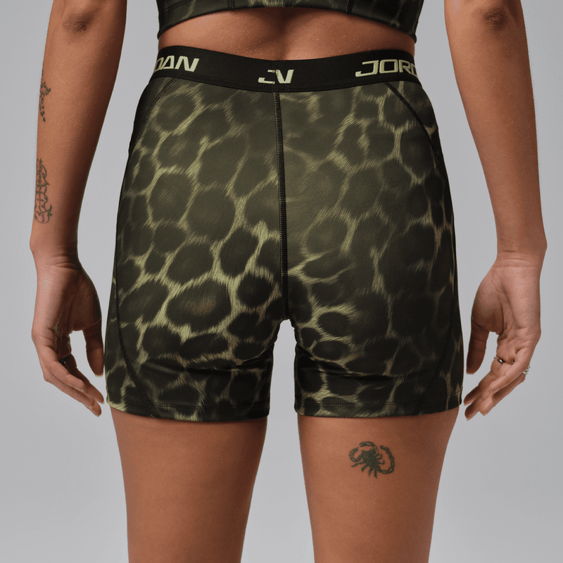 Jordan Sport Women's Dri-FIT High-Waisted 5" Printed Shorts 'Luminous Green'