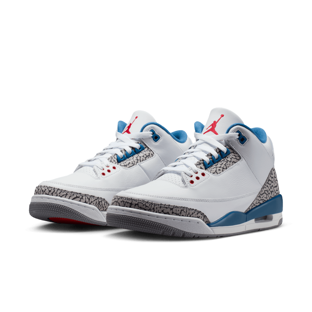 Air Jordan 3 Retro "True Blue" Men's Shoes 'White/Red/True Blue'