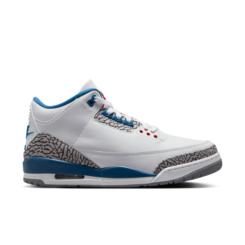 Air Jordan 3 Retro "True Blue" Men's Shoes 'White/Red/True Blue'
