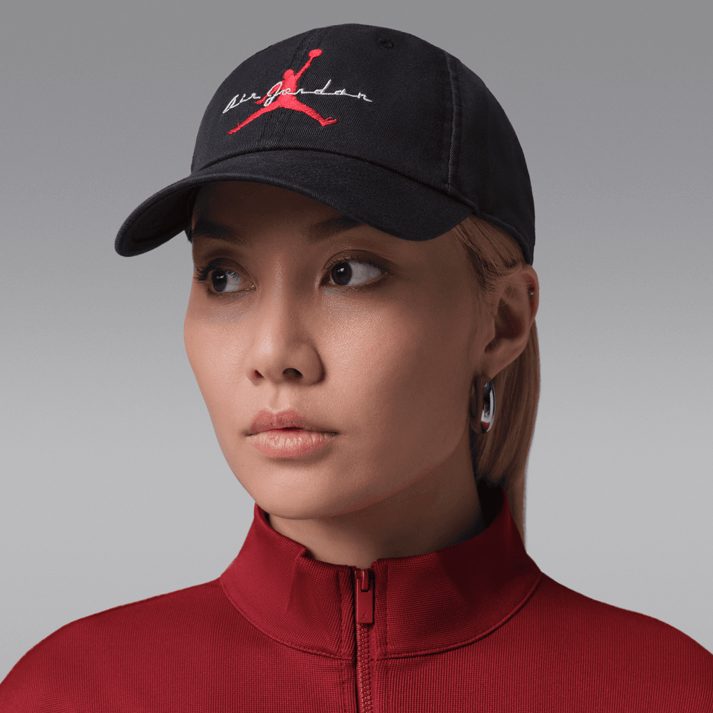 Jordan Club Cap Unstructured Adjustable Hat 'Black/White/Red'