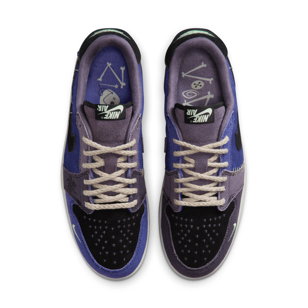 Air Jordan 1 Retro Low Men's Shoes 'Purple/Green/Black'