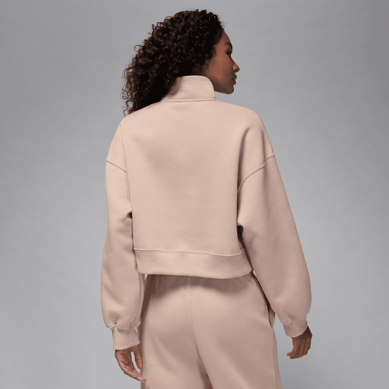 Jordan Brooklyn Fleece Women's 1/4-Zip Top 'Fossil Stone'