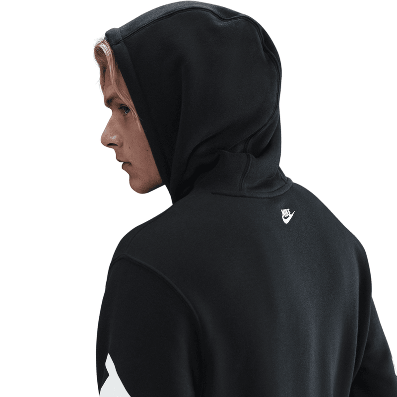 Nike Sportswear Club Men's Fleece Hoodie 'Black/White'