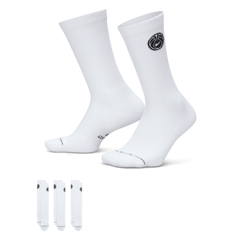 Nike Everyday Elevated Crew Socks (3 Pairs) 'White/Black'
