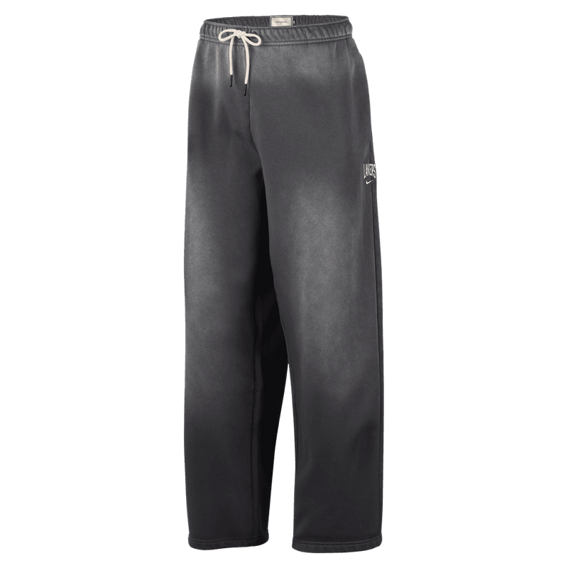 Los Angeles Lakers Standard Issue Nike Men's Fleece Open-Hem Basketball Pants 'Dark Charcoal'