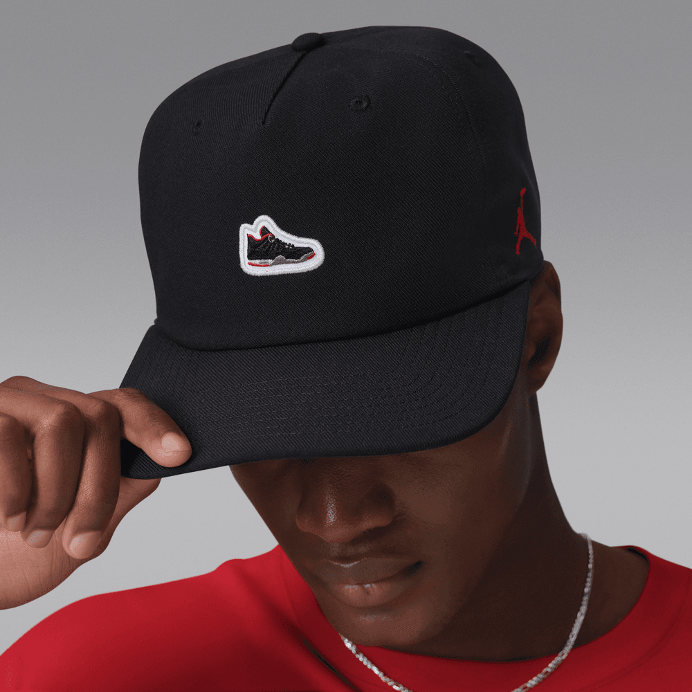 Jordan Pro Unstructured AJ4 Patch Hat 'Black/Red'