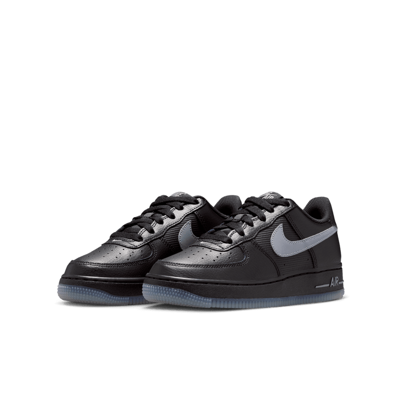 Nike Air Force 1 Big Kids' Shoes 'Black/Cool Grey'