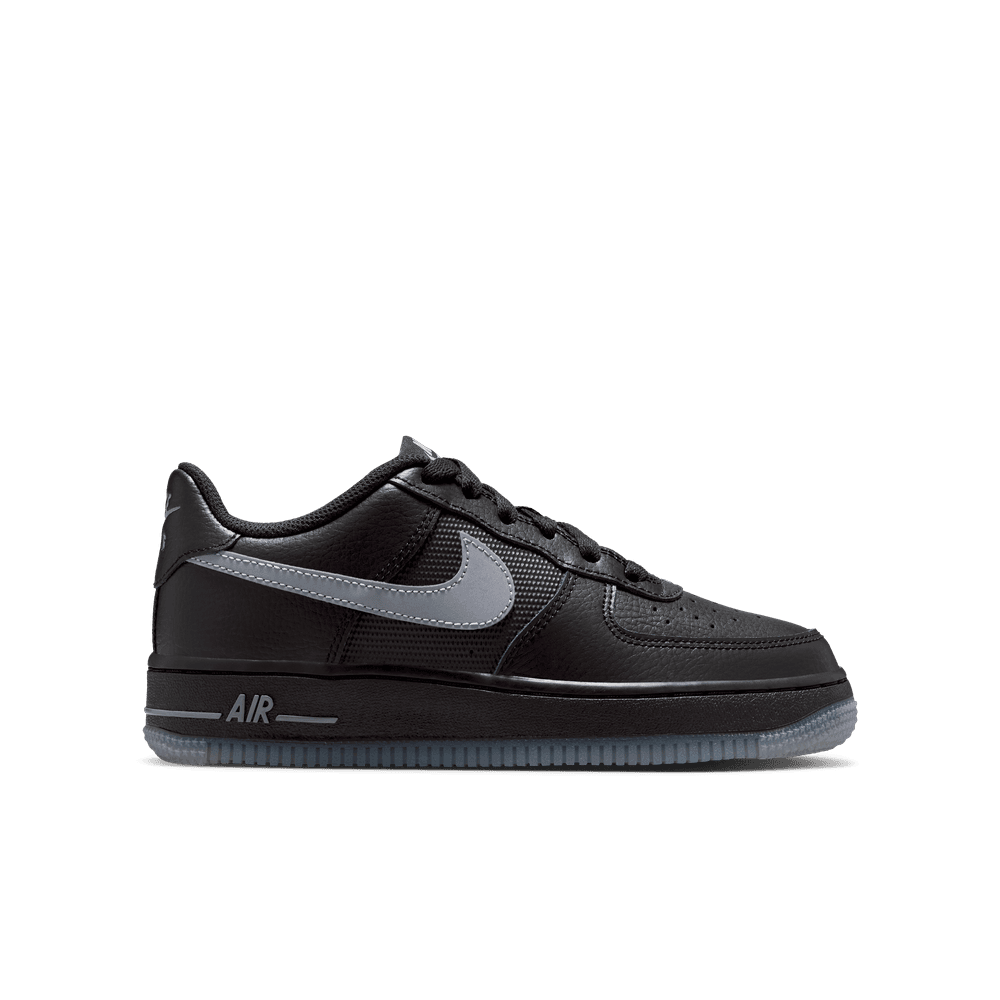 Nike Air Force 1 Big Kids' Shoes 'Black/Cool Grey'