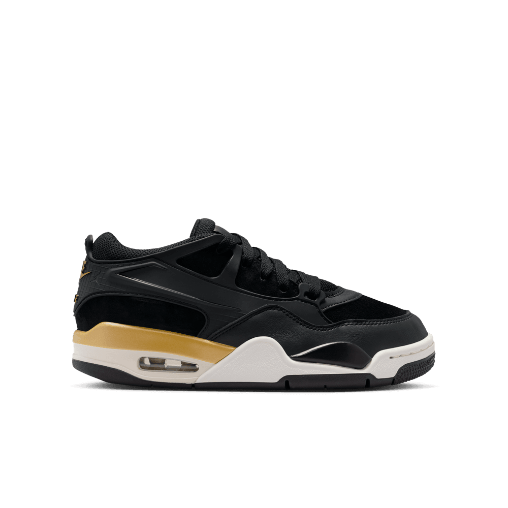 Air Jordan 4 RM Big Kids' Shoes (GS) 'Black/Gold'