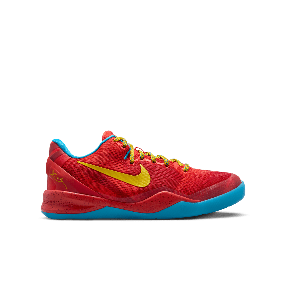 Kobe Bryant Kobe VIII Little Kids' Basketball Shoes (GS) 'Crimson/Citron/Blue'