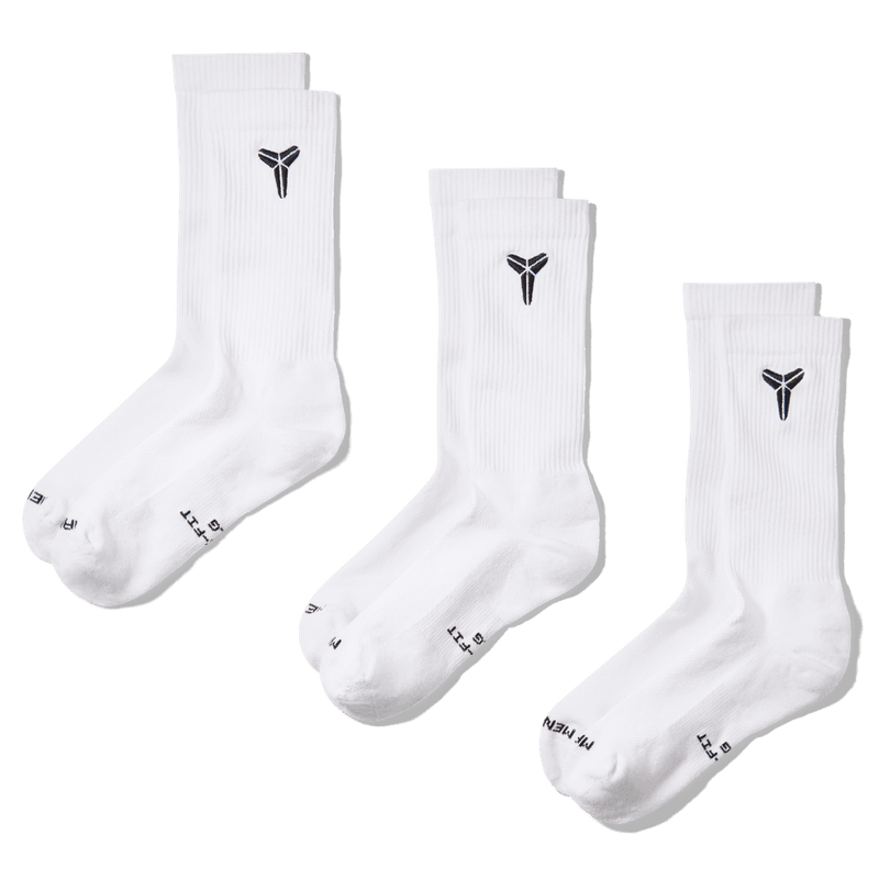 Kobe Bryant Nike Everyday Elevated "Kobe" Crew Socks (3 Pairs) 'White'