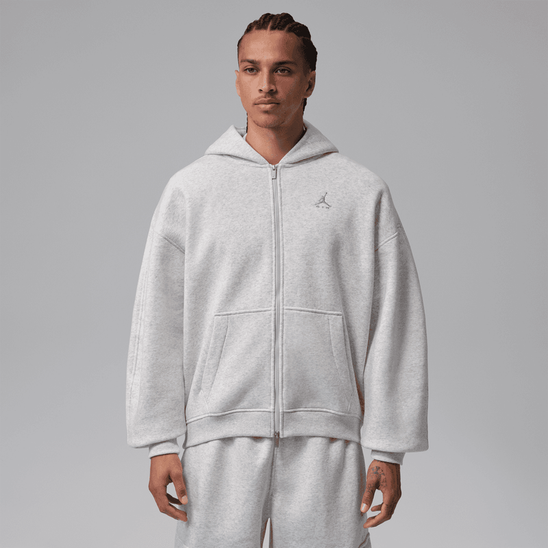 Jordan Brooklyn Men's Oversized Fleece Full-Zip 'Grey'