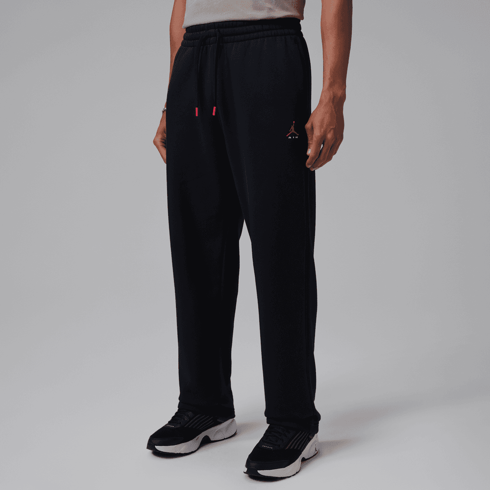 Jordan Brooklyn Men's Statement Fleece Open-Hem Pants 'Black/Red'