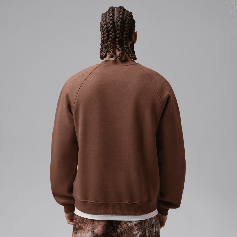 Jordan Brooklyn Men's Fleece Crew-Neck Sweatshirt 'Brown'