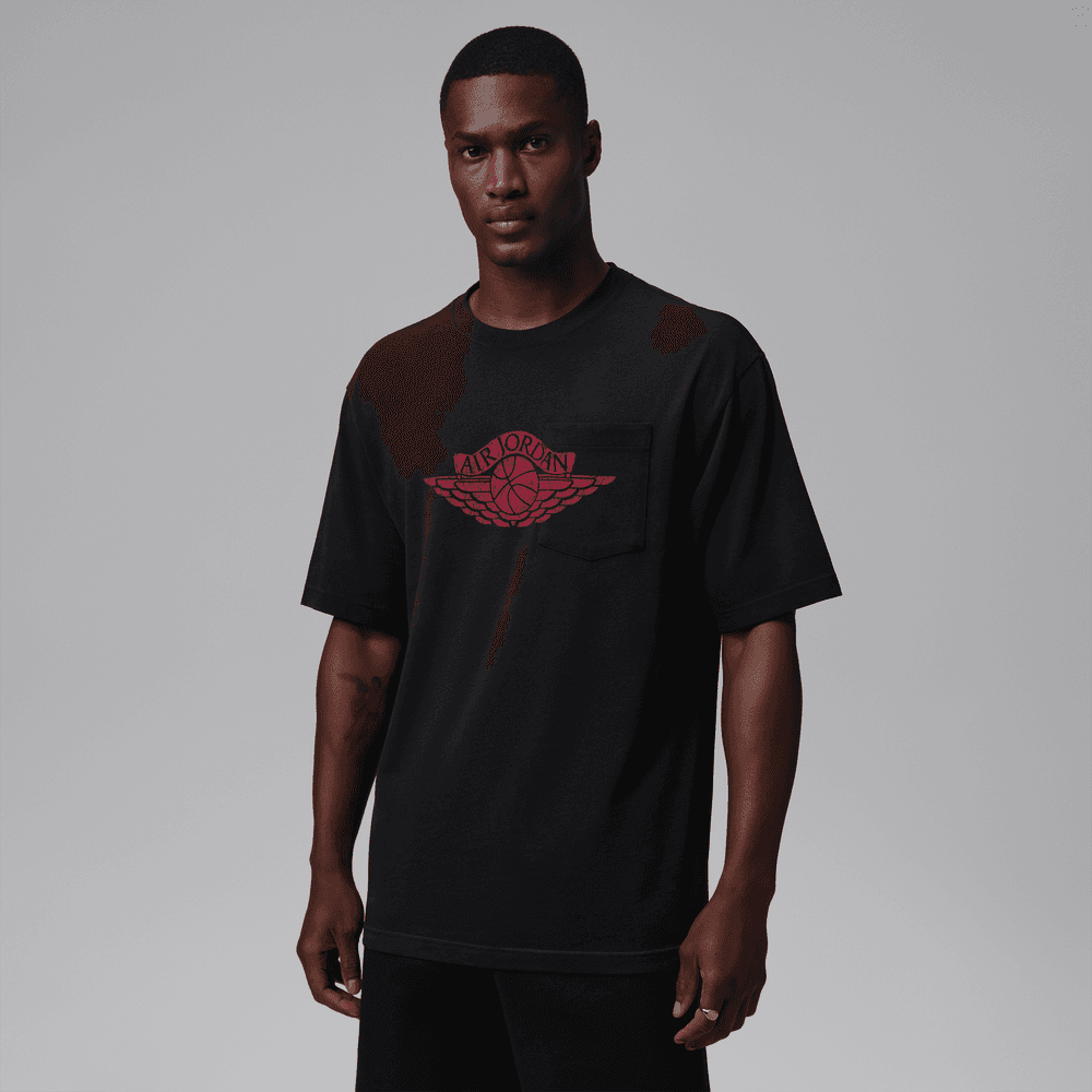 Jordan Flight Essentials Men's Pocket T-Shirt 'Black/Red'