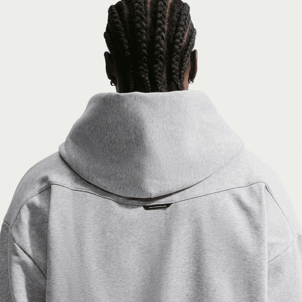 Nike Standard Issue Men's Therma-FIT Full-Zip Basketball Hoodie TALL SIZE 'Grey Heather'