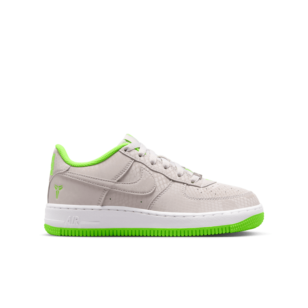 Kobe Bryant Nike Air Force 1 Low Big Kids' Shoes (GS) 'Vast Grey/Electric Green'