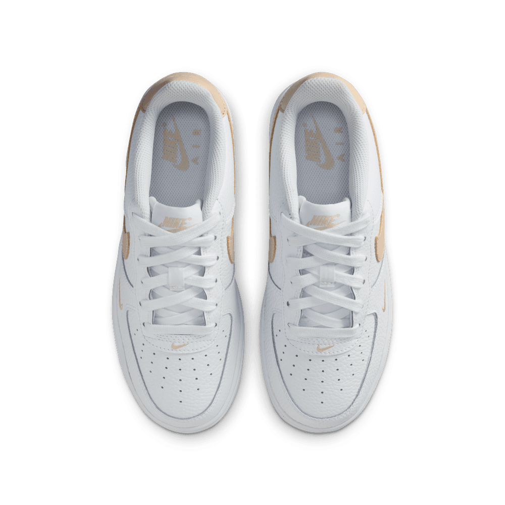 Nike Air Force 1 Big Kids' Shoes (GS) 'White/Rattan'