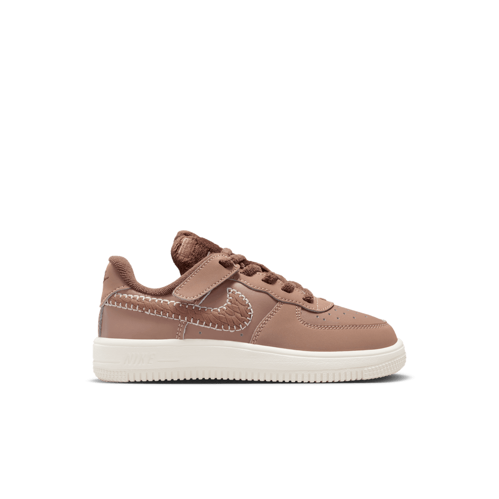 Nike Force 1 Low EasyOn Little Kids' Shoes (PS) 'Desert Dust/Brown'