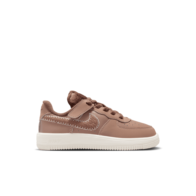 Nike Force 1 Low EasyOn Little Kids' Shoes (PS) 'Desert Dust/Brown'