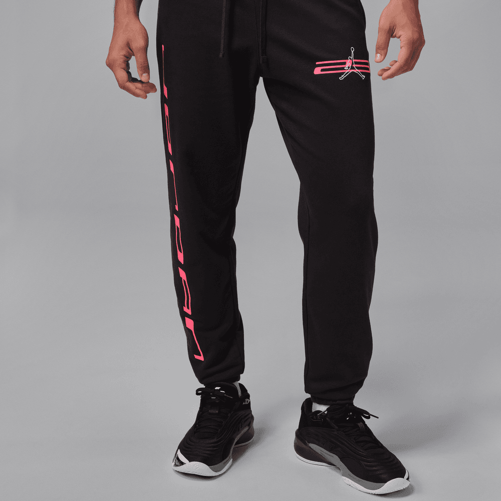 Jordan Sport Crossover Men's Dri-FIT Fleece Pants 'Black/Infrared'