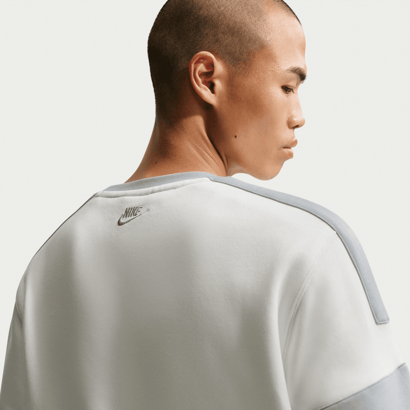 Nike Sportswear Club Men's Fleece Crew-Neck Sweatshirt 'Sail/Light Smoke Grey'