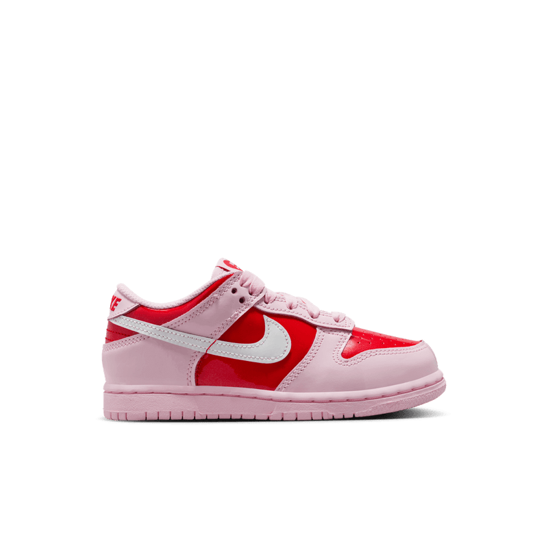 Nike Dunk Low Little Kids' Shoes (PS) 'Pink/White/Crimson'