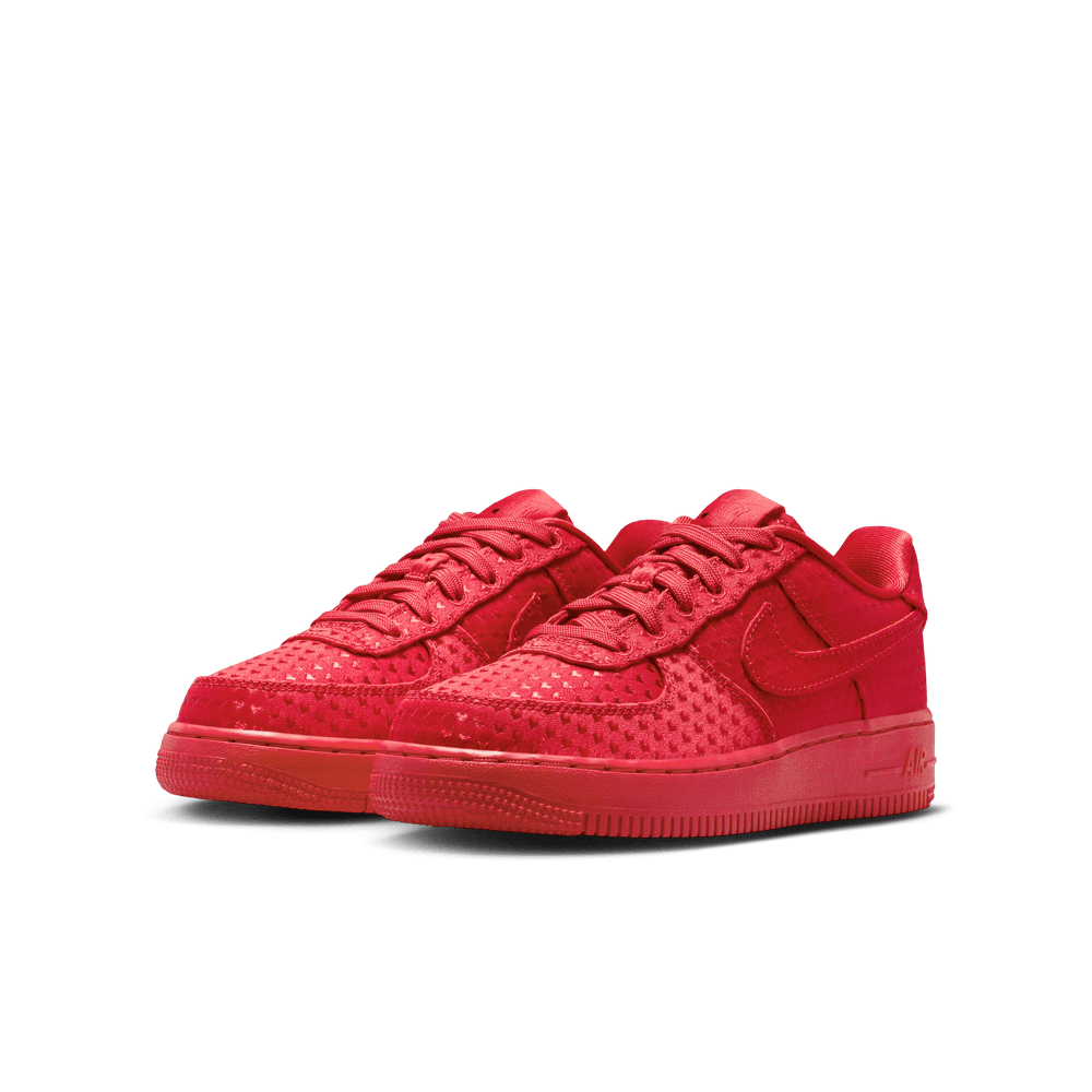 Nike Air Force 1 Big Kids' Shoes (GS) 'Red/Black'