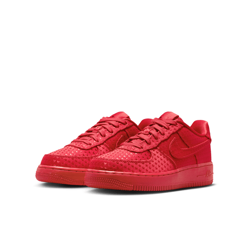 Nike Air Force 1 Big Kids' Shoes (GS) 'Red/Black'