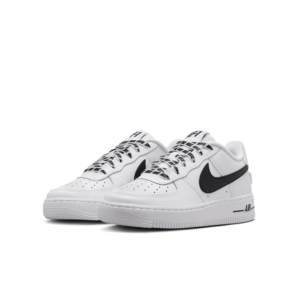 Nike Air Force 1 Low Big Kids' Shoes (GS) 'White/Black'