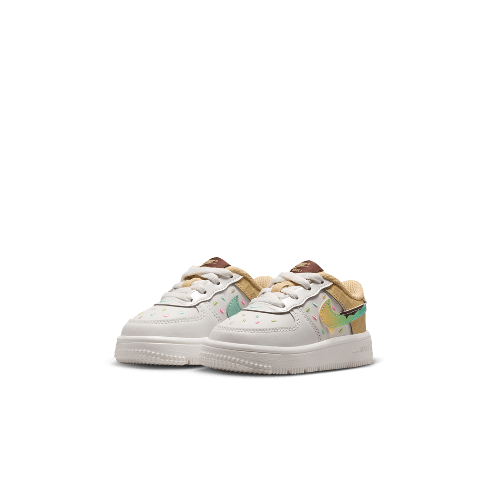 Nike Force 1 Low Baby/Toddler Shoes (TD) 'Sail/Multi/Sesame'