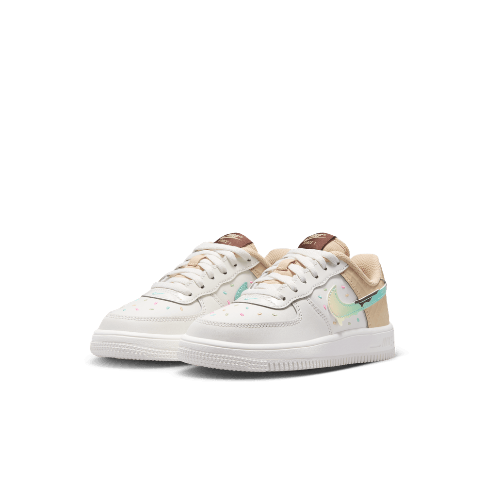 Nike Force 1 Low Little Kids' Shoes (PS) 'Sail/Multi/Sesame'