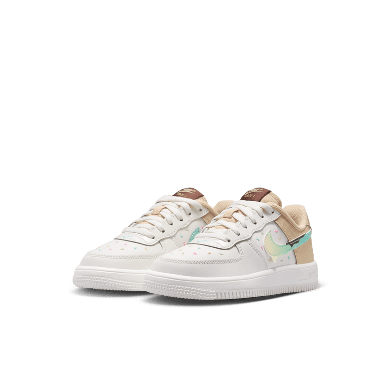 Nike Force 1 Low Little Kids' Shoes (PS) 'Sail/Multi/Sesame'