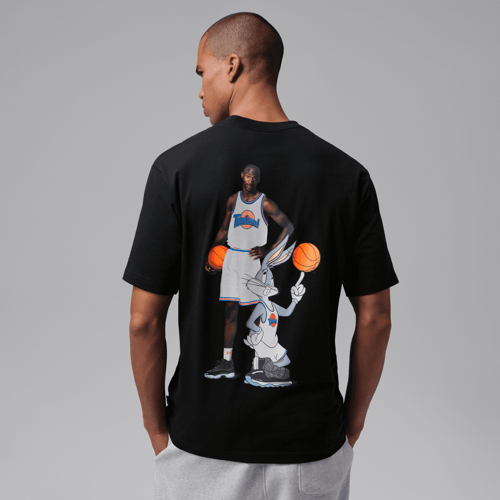 Jordan Brooklyn Space Jam Men's Crew-Neck T-Shirt 'Black'