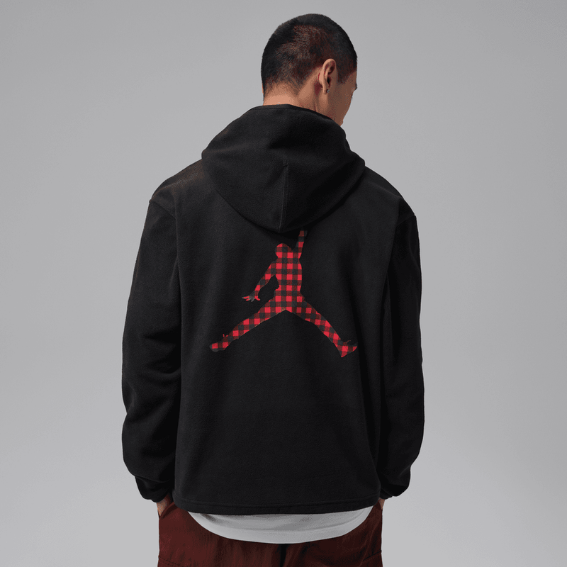 Jordan Essentials Men's Fleece Winter 1/2-Zip Hoodie 'Black'